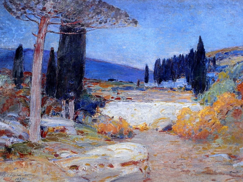 1873-Vasyl Hryhorovych Krychevsky - Crepuscolo nei vigneti della Crimea